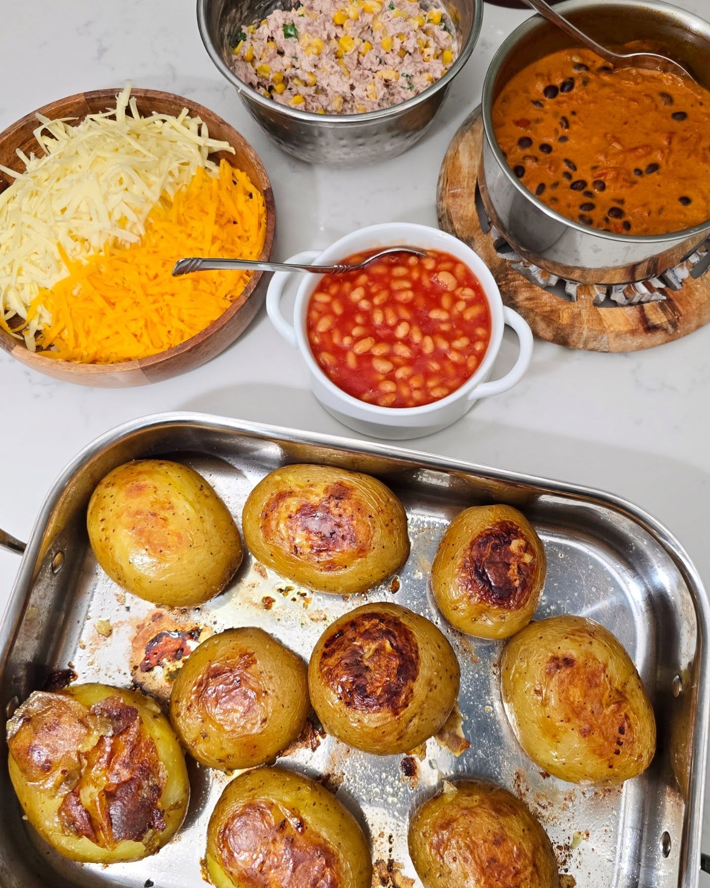 Jacket Potatoes with Chilli Beans