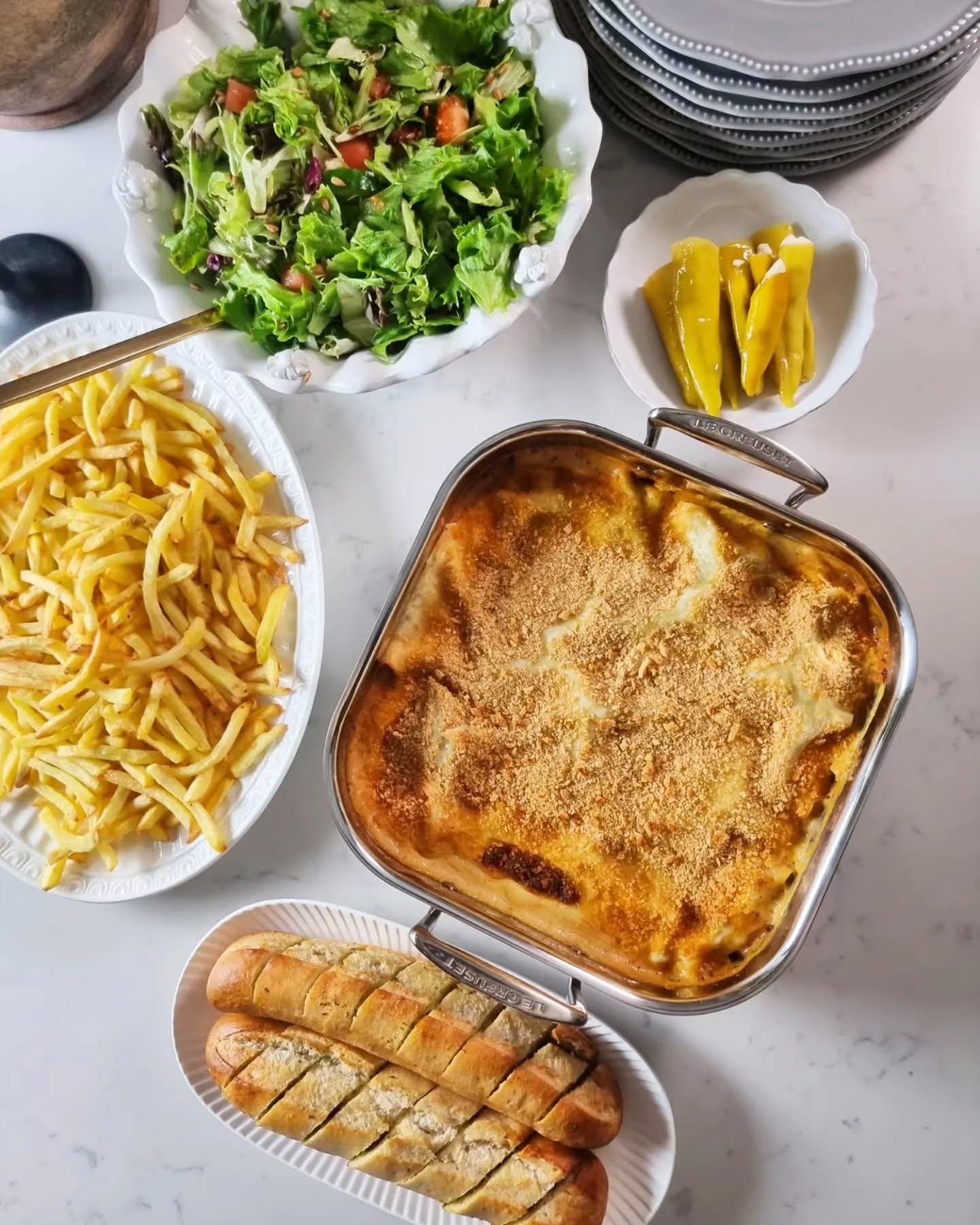Creamy Aubergine Bake with Cheese and Tomato