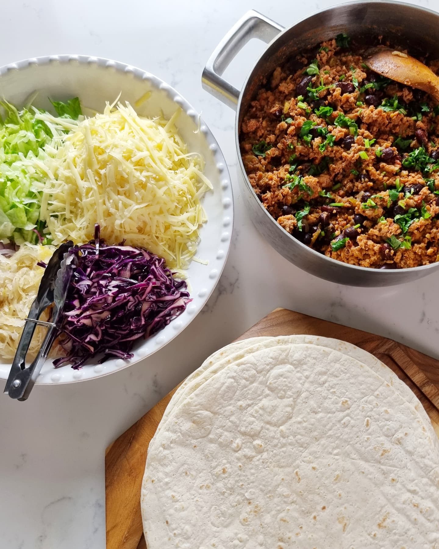 Spicy Chicken and Bean Tacos