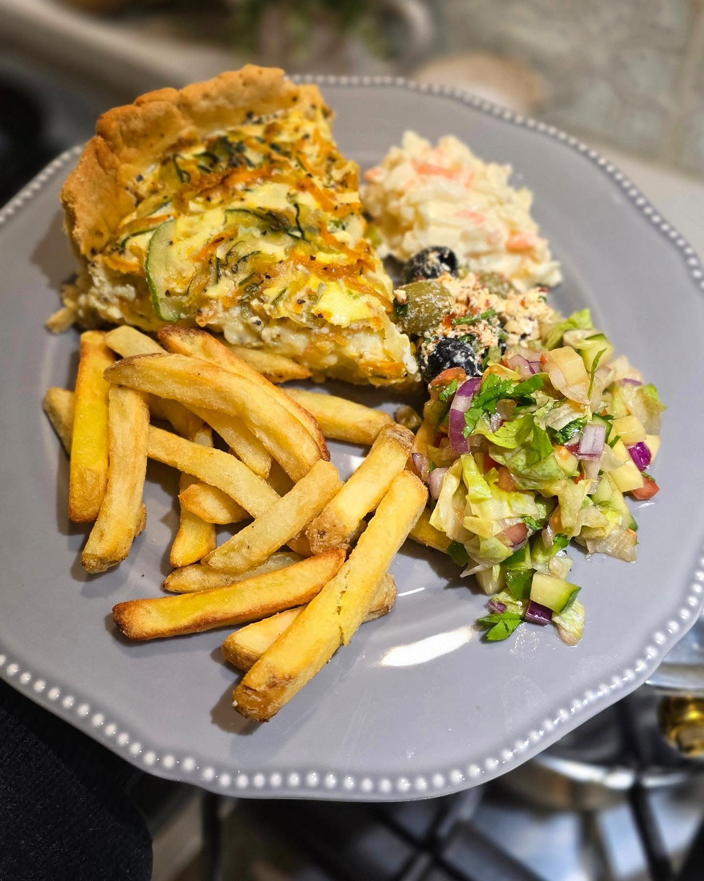 Homemade Vegetable Quiche with Cheese