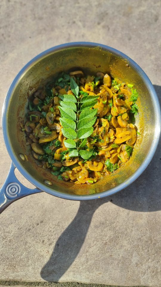 Curry Leaf Mushroom Bazi