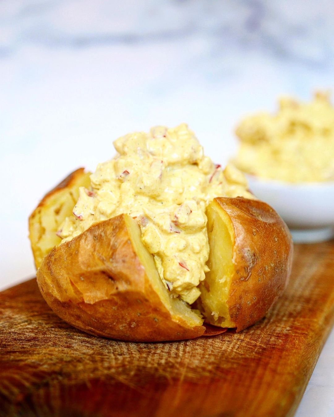 Baked Potato with a Curry Tofu Mix