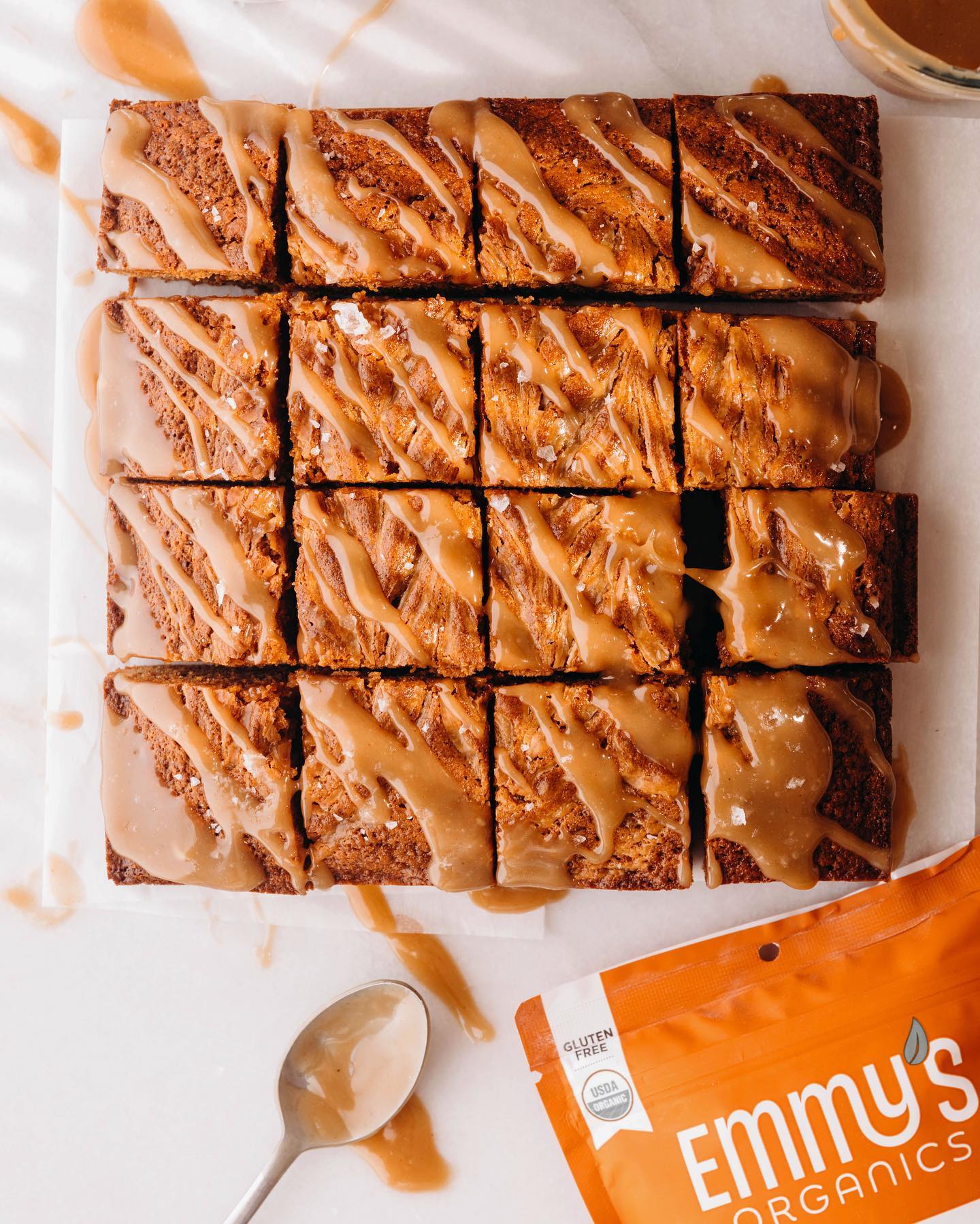 Salted Caramel Swirl Blondies