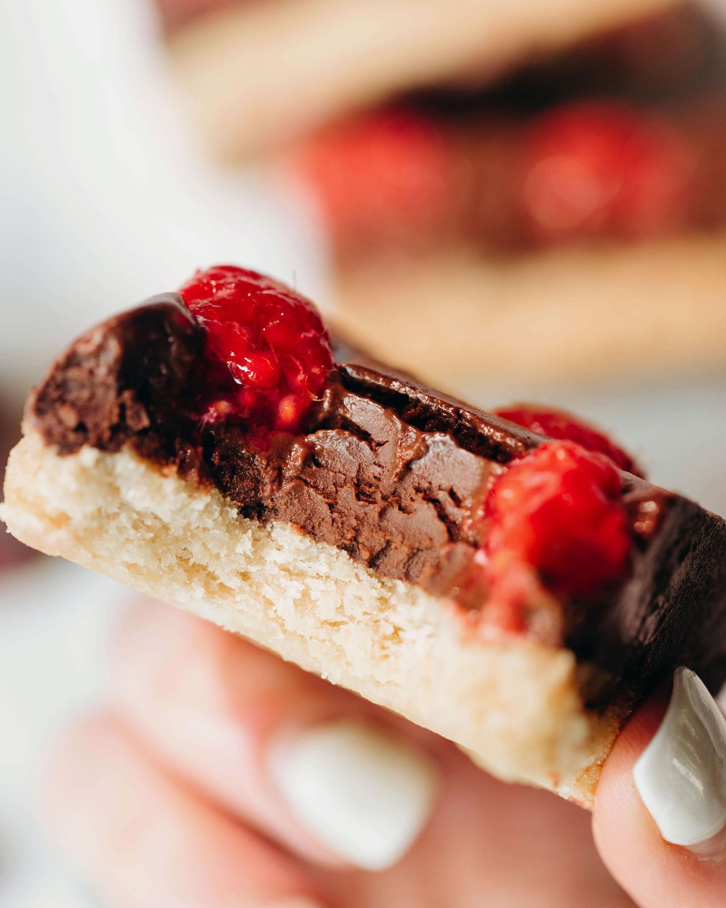 Chocolate Ganache Berry Shortbread Bars
