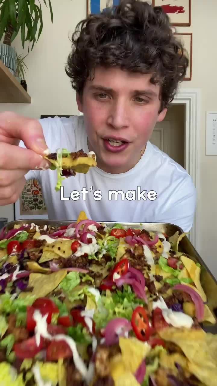 Loaded Vegan Nachos with Toppings