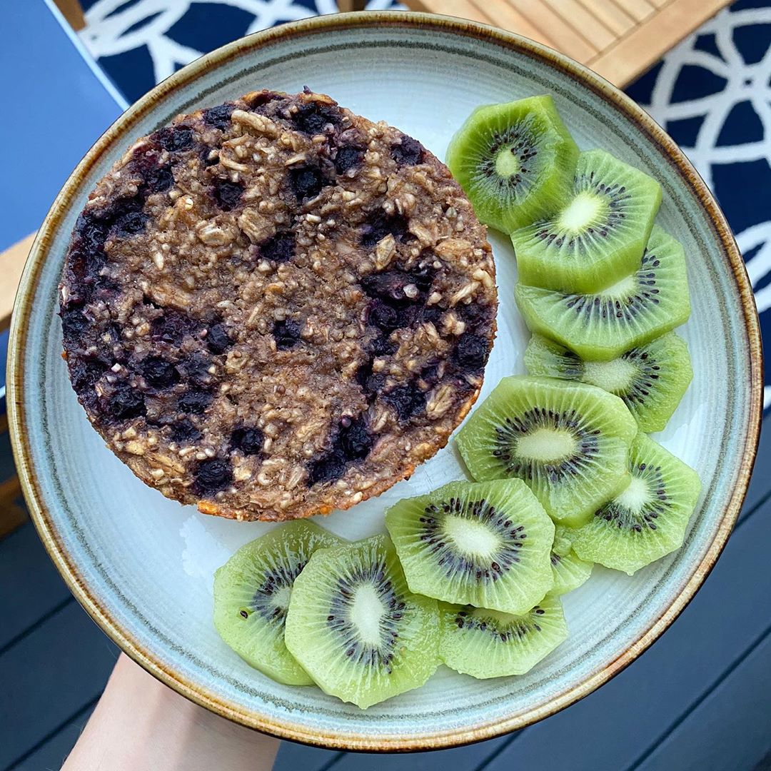 Banana Blueberry Oat Bake Breakfast
