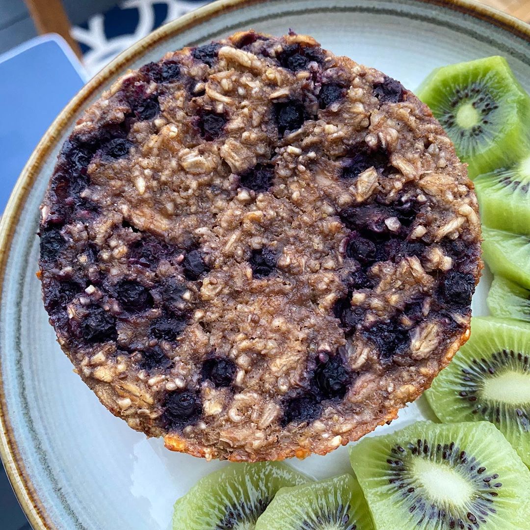 Banana Blueberry Oat Bake Breakfast