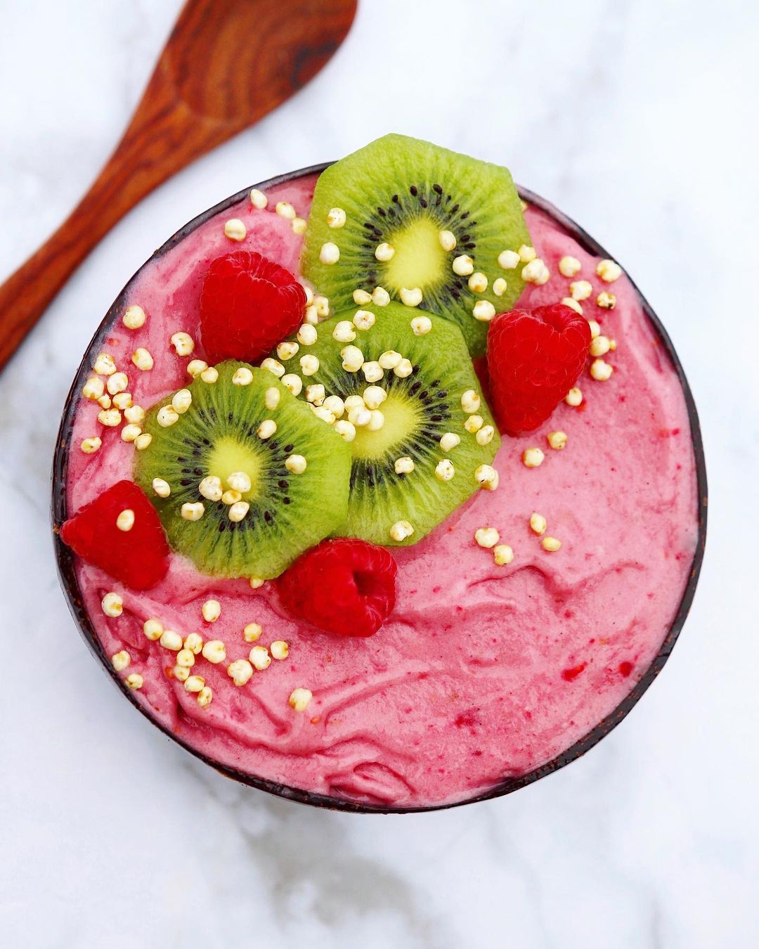 Pink Raspberry Smoothie Bowl