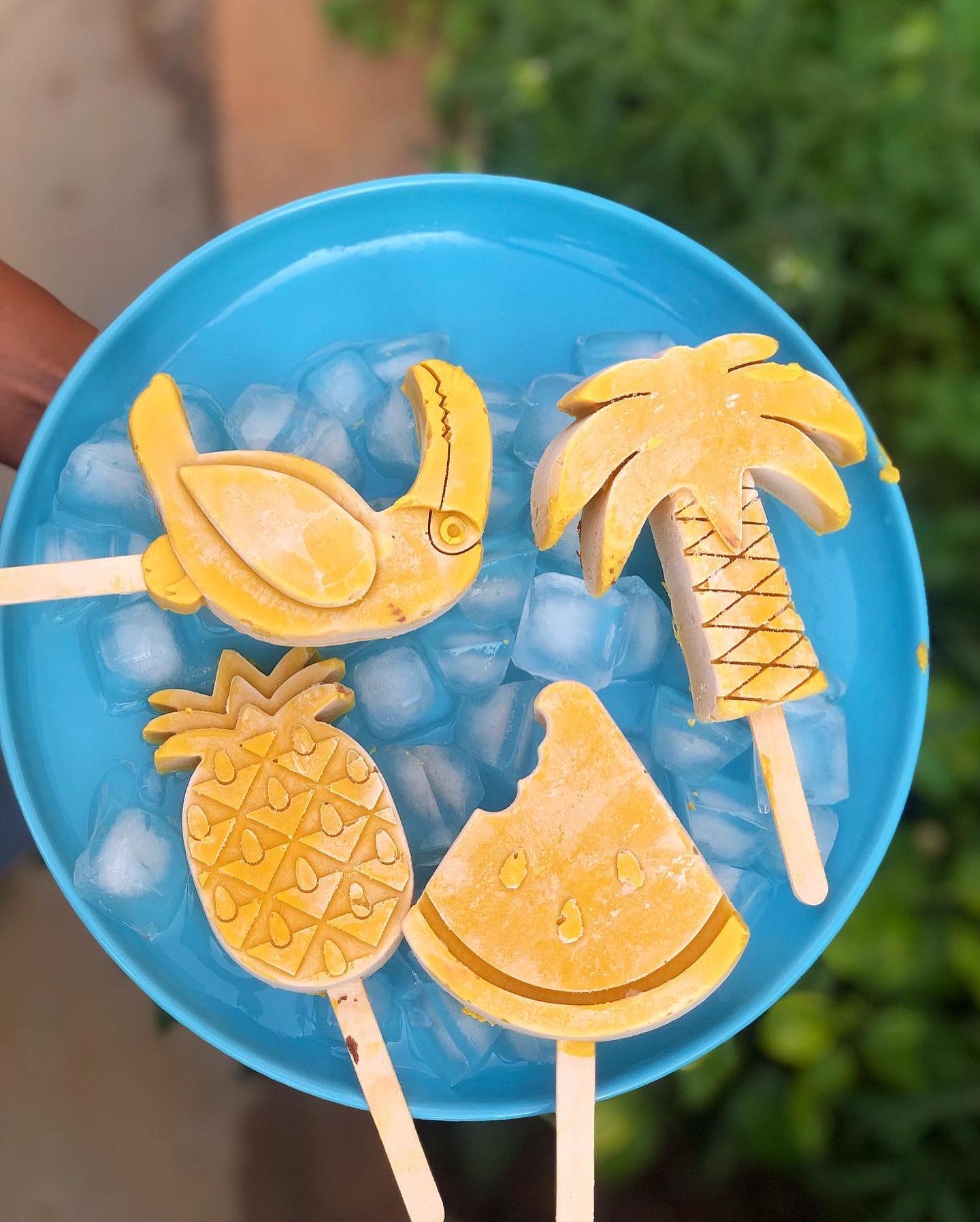 Creamy Mango Chickpea Popsicles