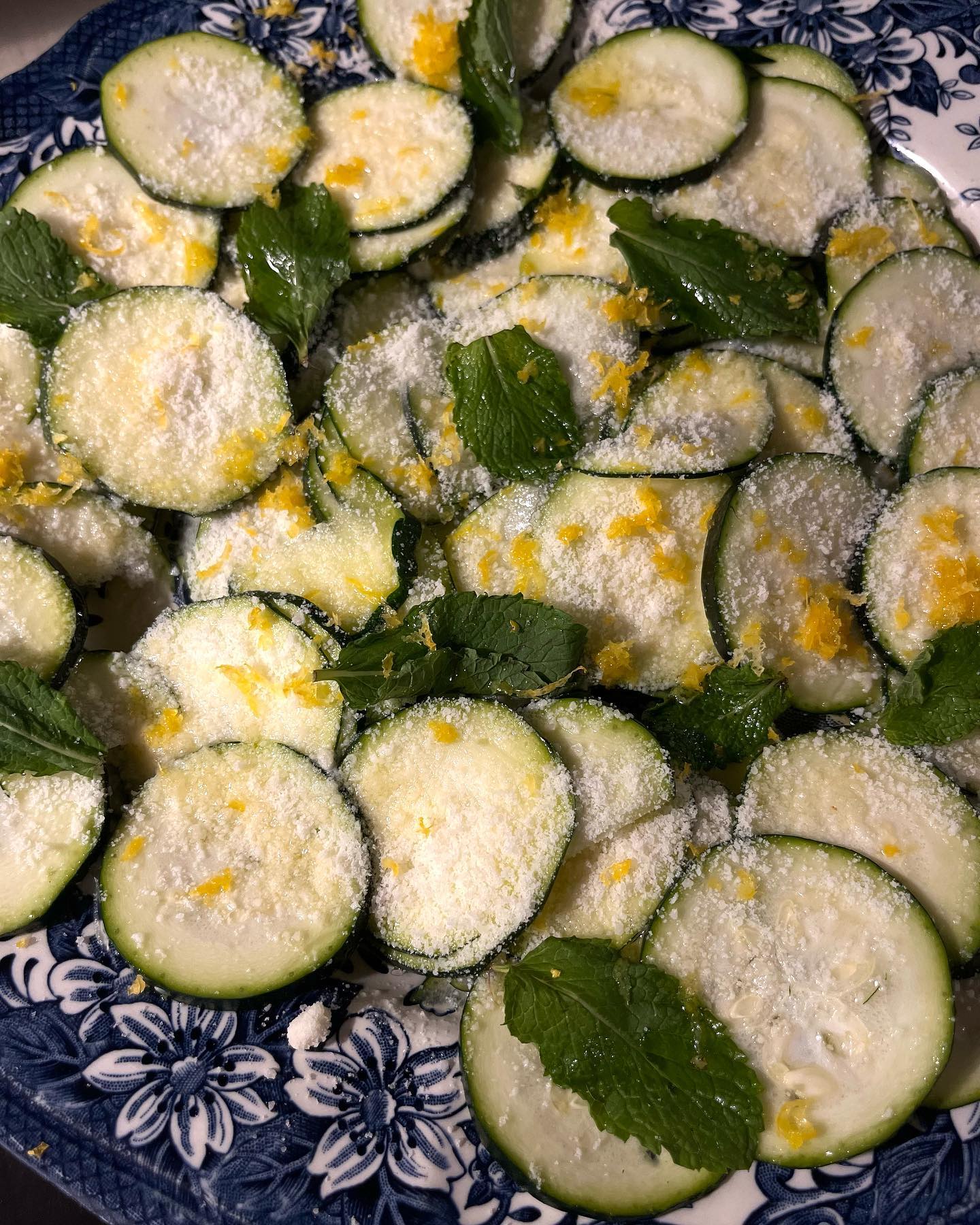 Zucchini Lemon Mint Salad