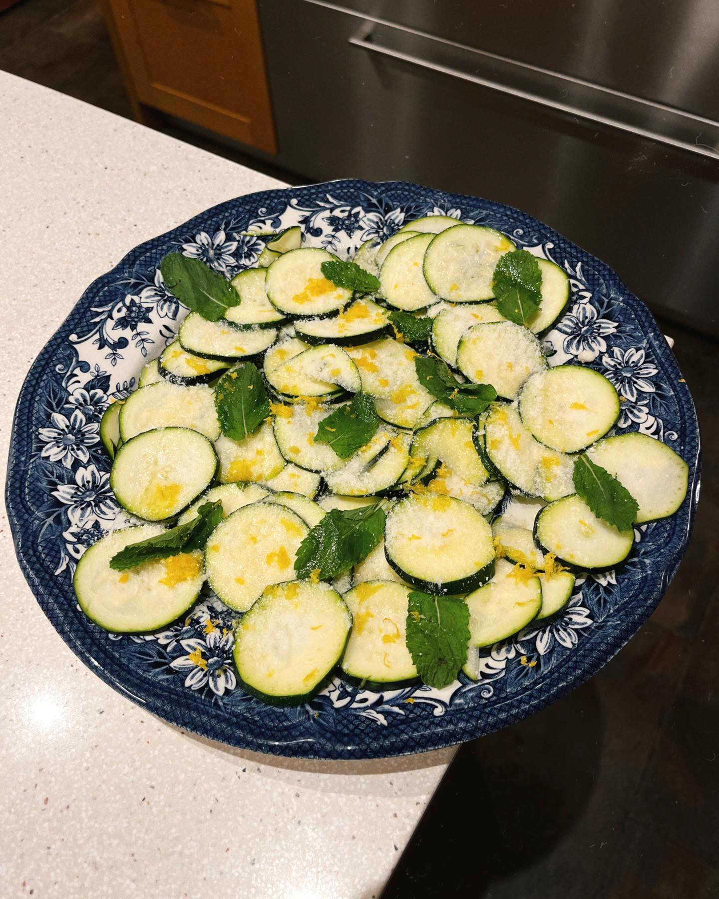 Zucchini Lemon Mint Salad