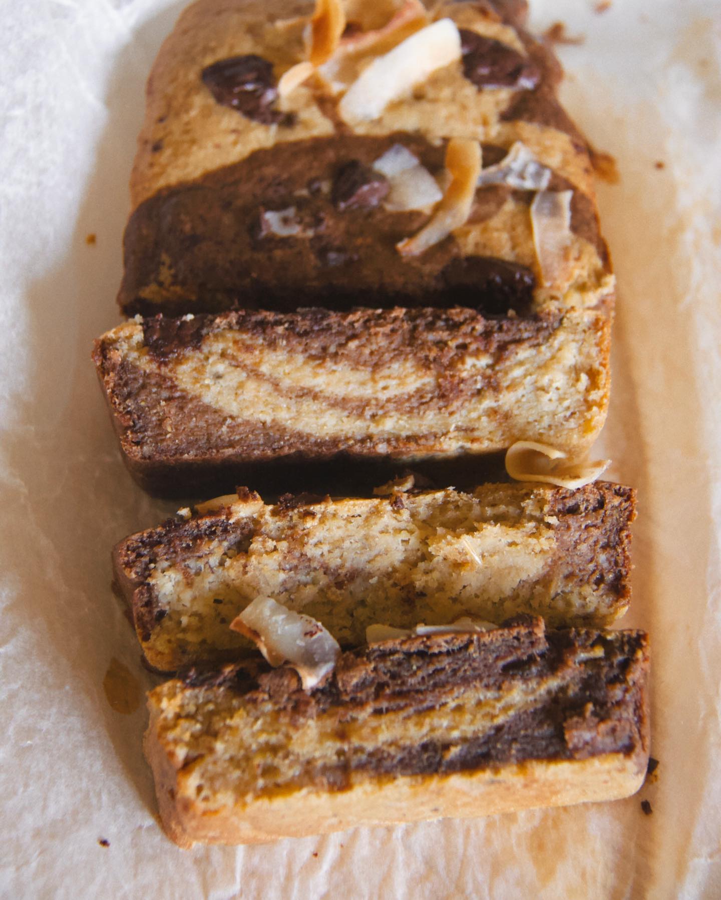 Smiling Marble Banana Cake