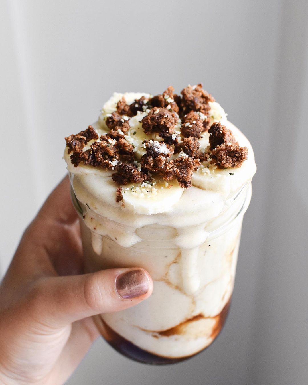 Cold Brew Smoothie with Banana and Yogurt