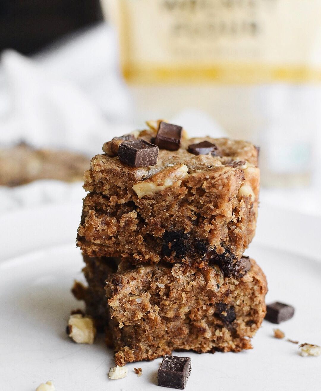Delicious Gluten-Free Banana Walnut Blondies