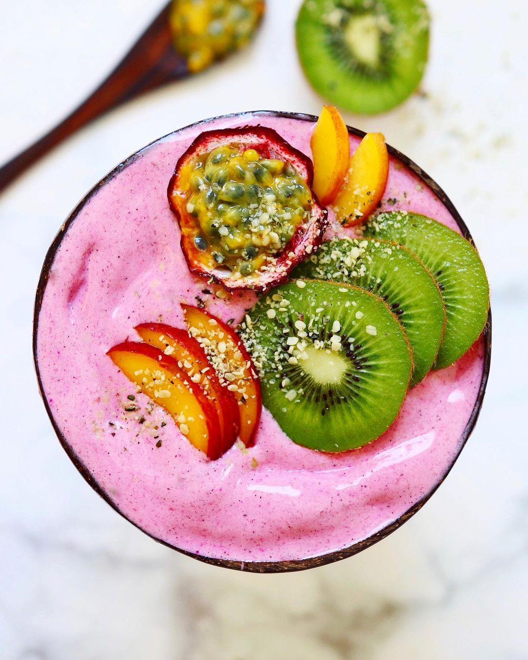 Vegan Smoothie Bowl with Fresh Fruits