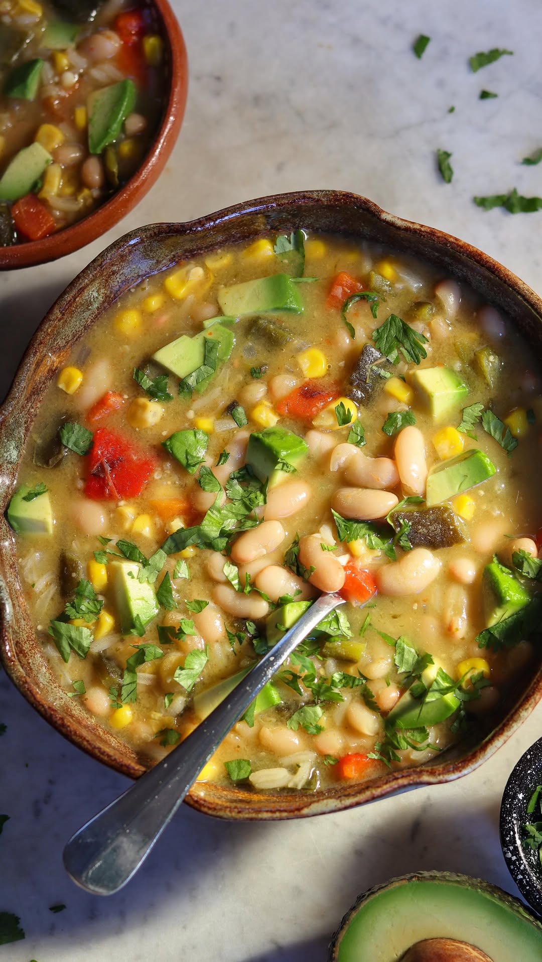 Easy and Cozy Poblano Bean Soup