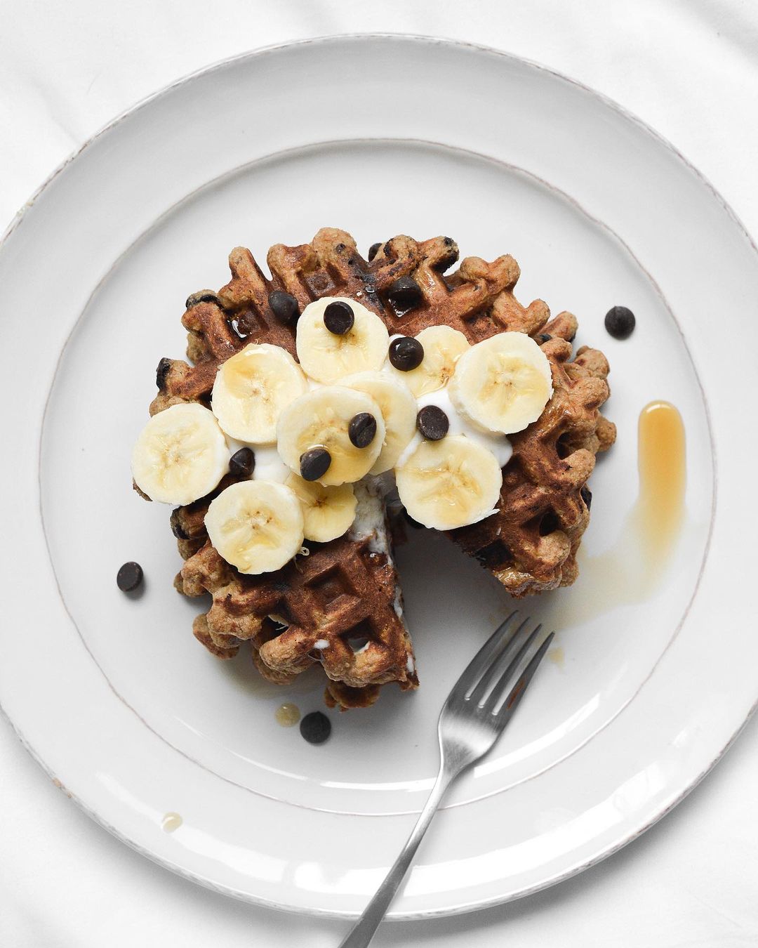 Chocolate Chip Banana Nut Waffles