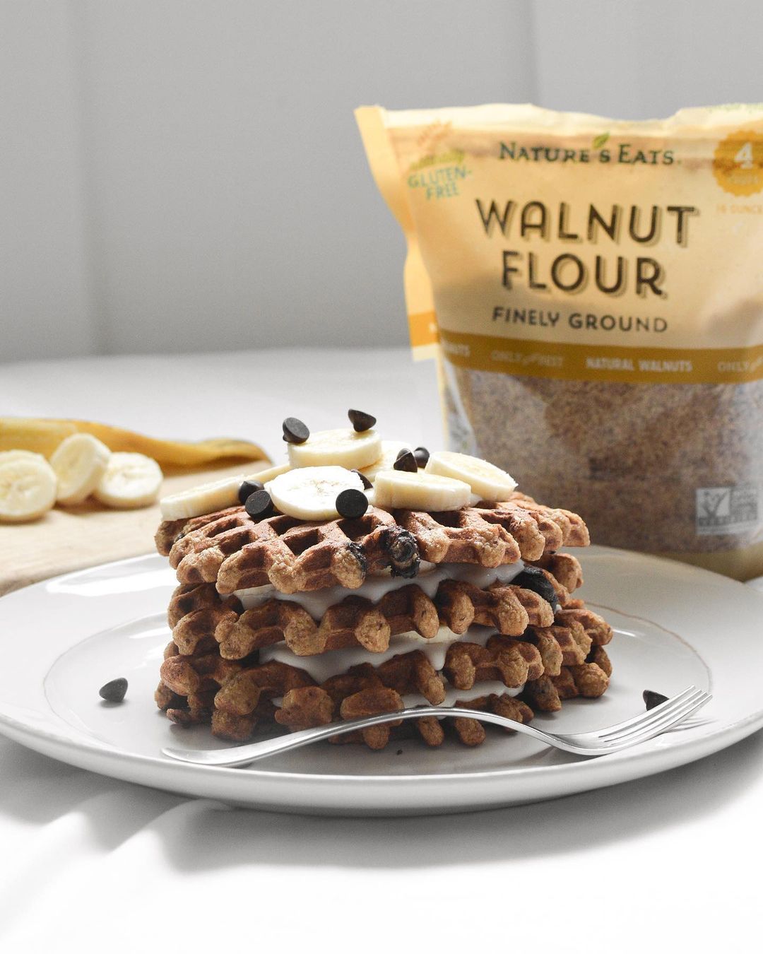 Chocolate Chip Banana Nut Waffles