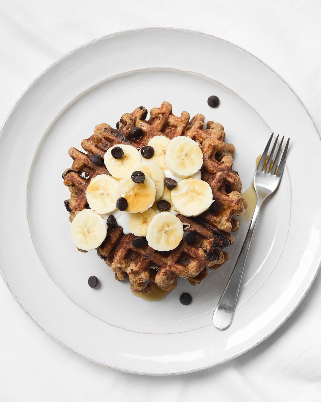 Chocolate Chip Banana Nut Waffles