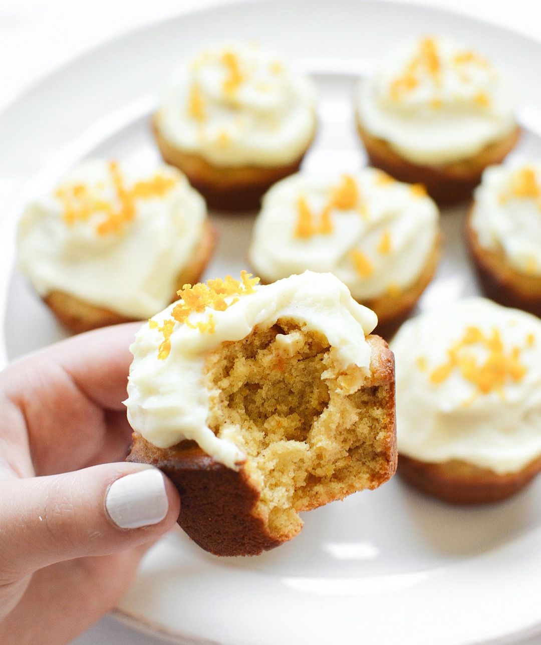 Healthy Orange Vanilla Cupcakes Delight