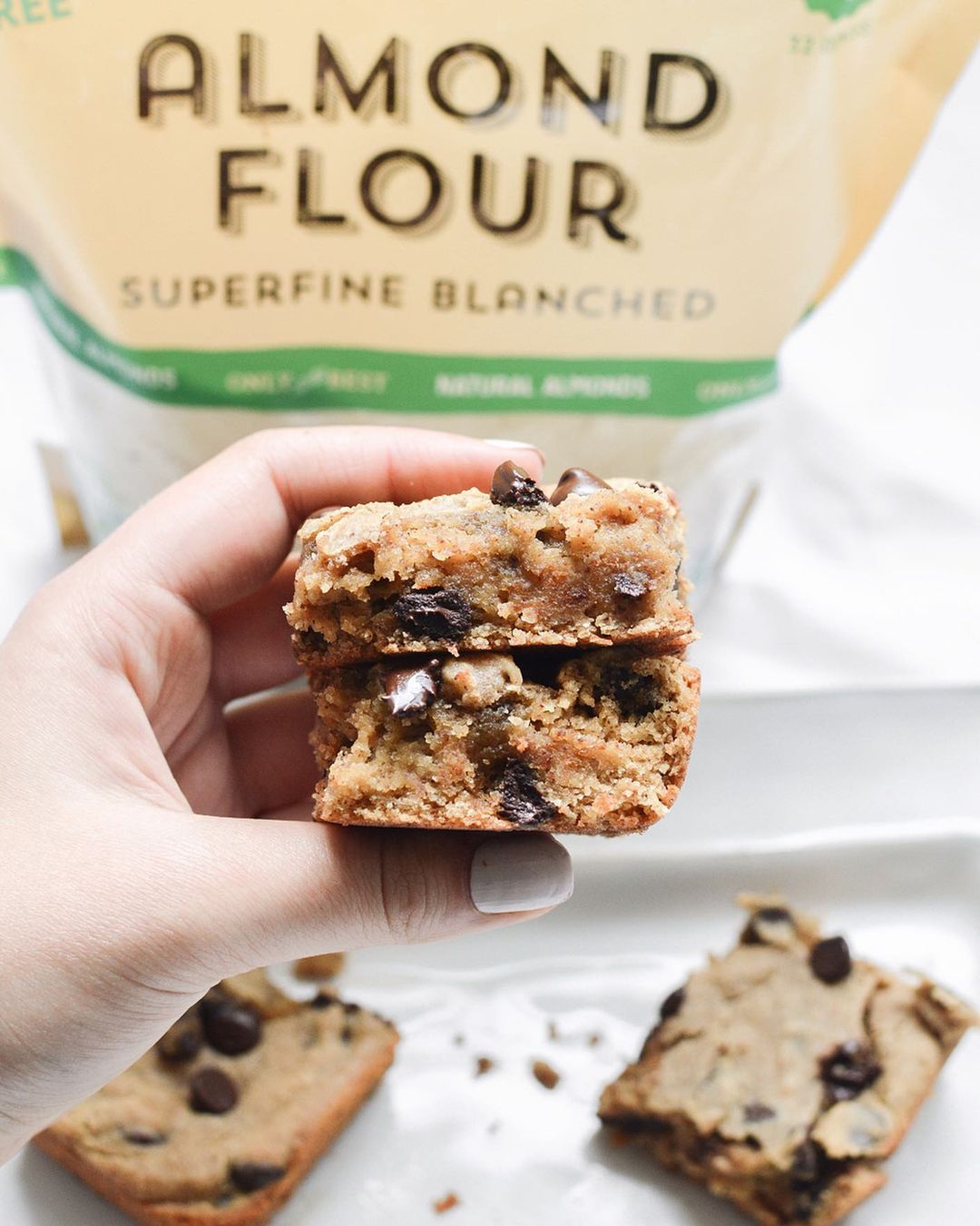 Amazing Chickpea Blondies with Almond Flour