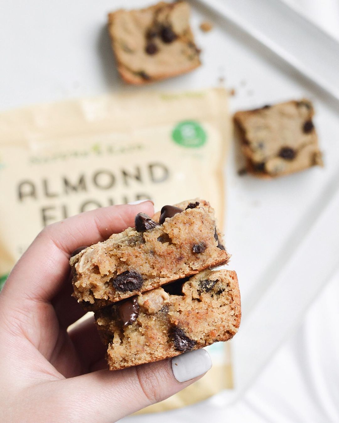 Amazing Chickpea Blondies with Almond Flour