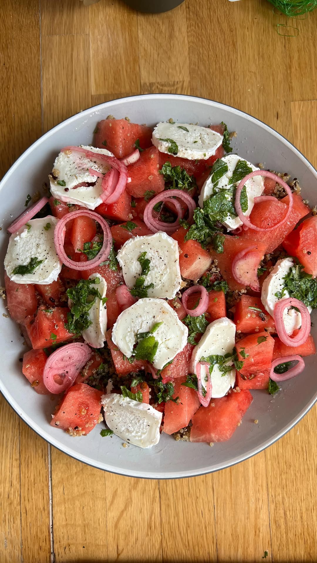 Watermelon Quinoa Salad with Herby Dressing