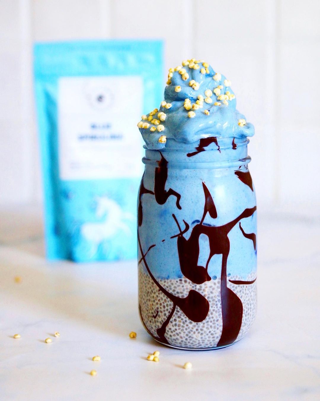 Vibrant Blue Smoothie Parfait
