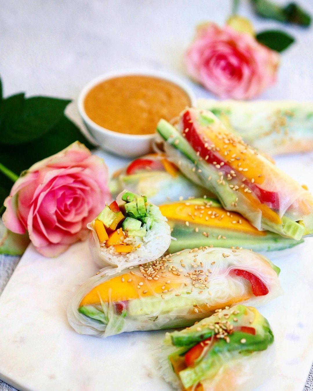 Vegan Peanut Butter Dipping Sauce for Spring Rolls