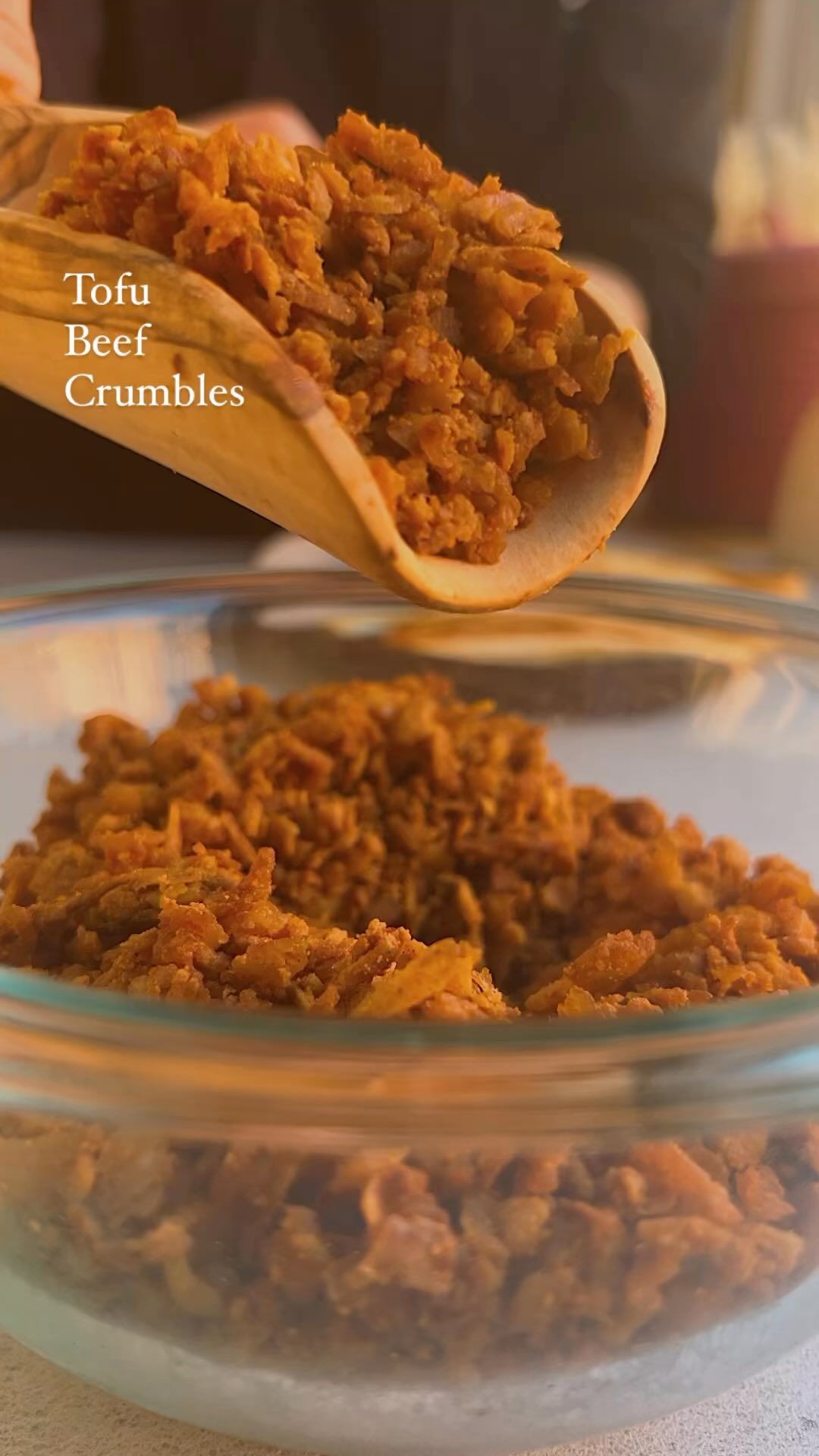 Savory Baked Tofu Beef Crumbles