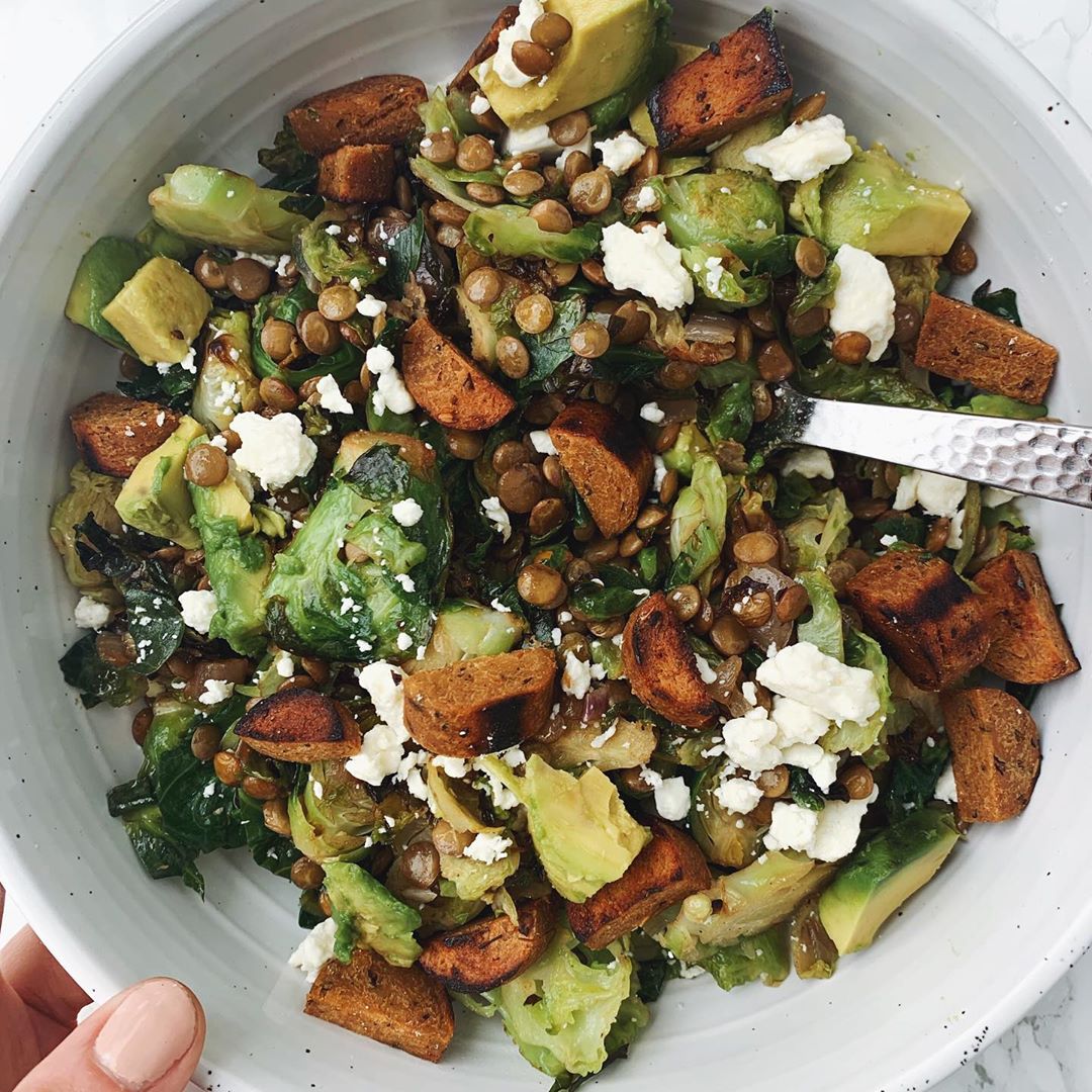 Lentil and Brussels Sprouts Bowl