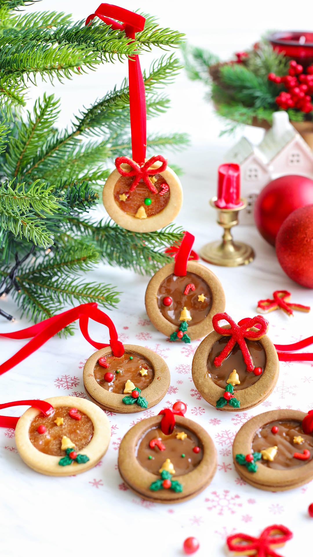 Edible Gingerbread Cookie Ornaments