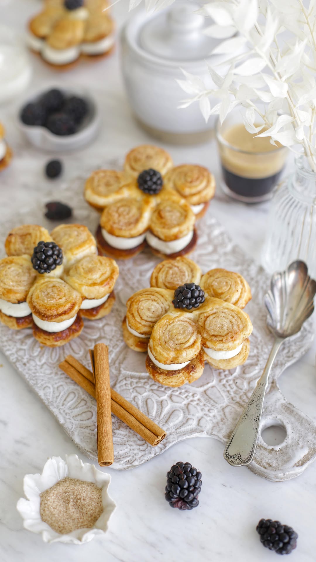 Flower Shaped Mille Feuille Dessert