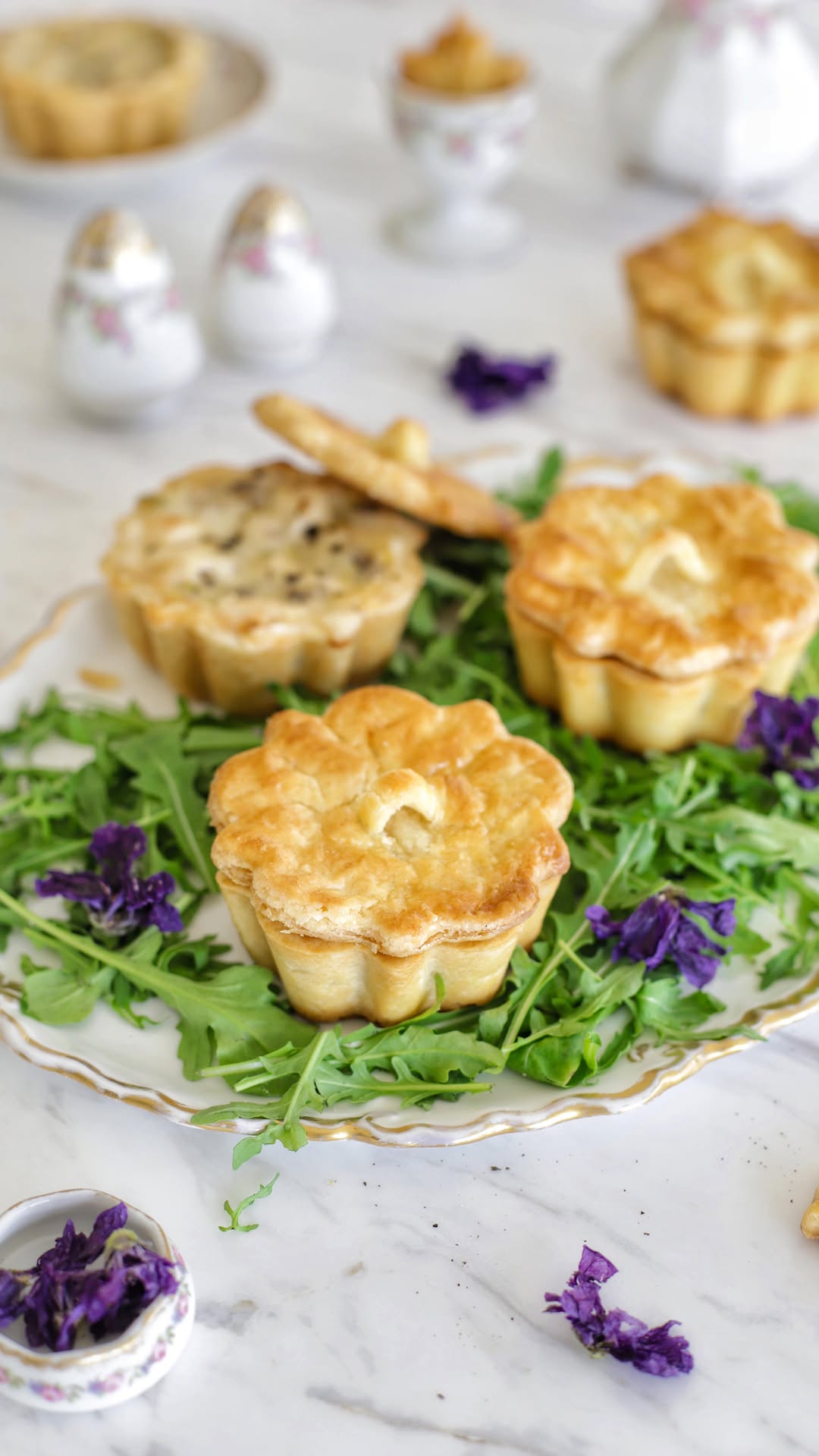 Chicken Quiche with Leek and Mushroom