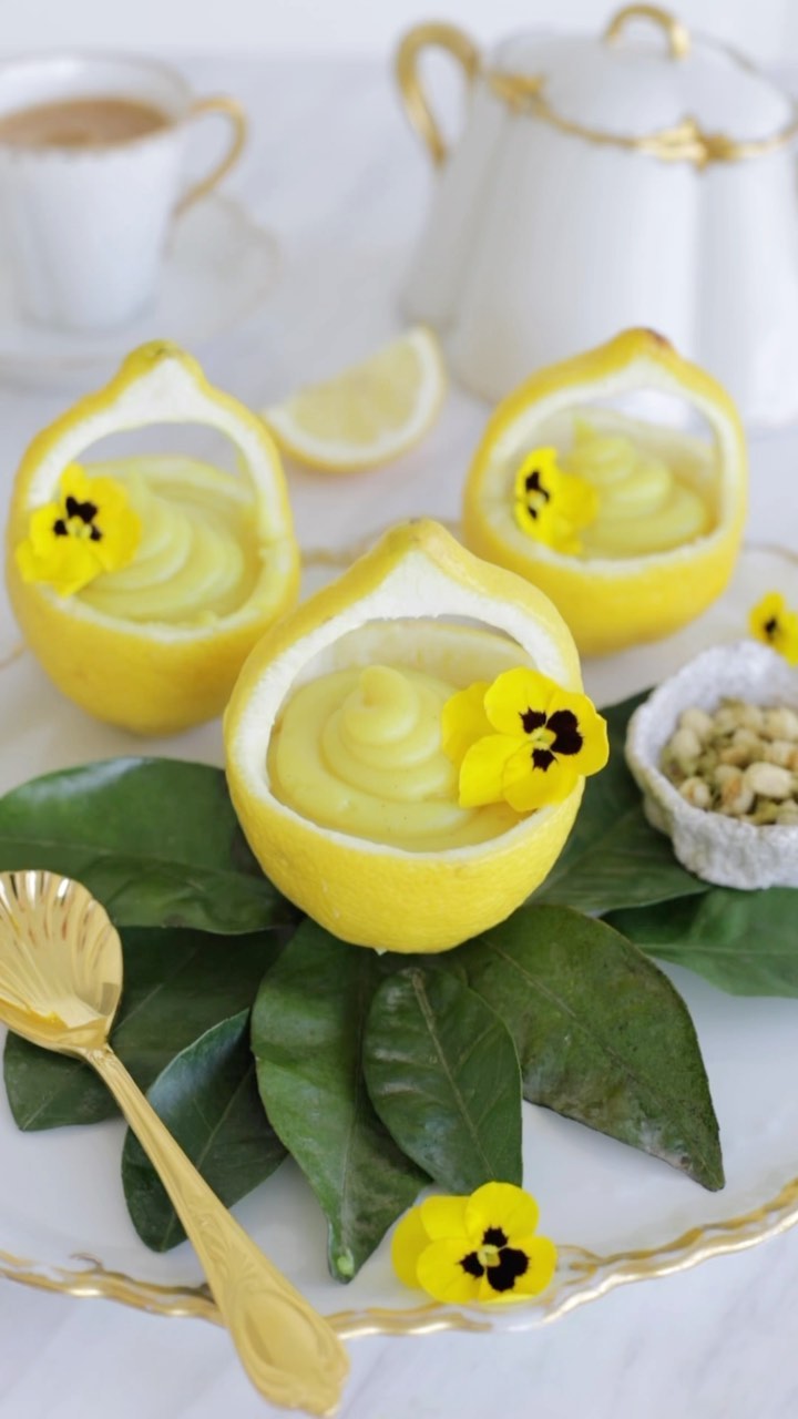 Lemon Cream Cups with Twist