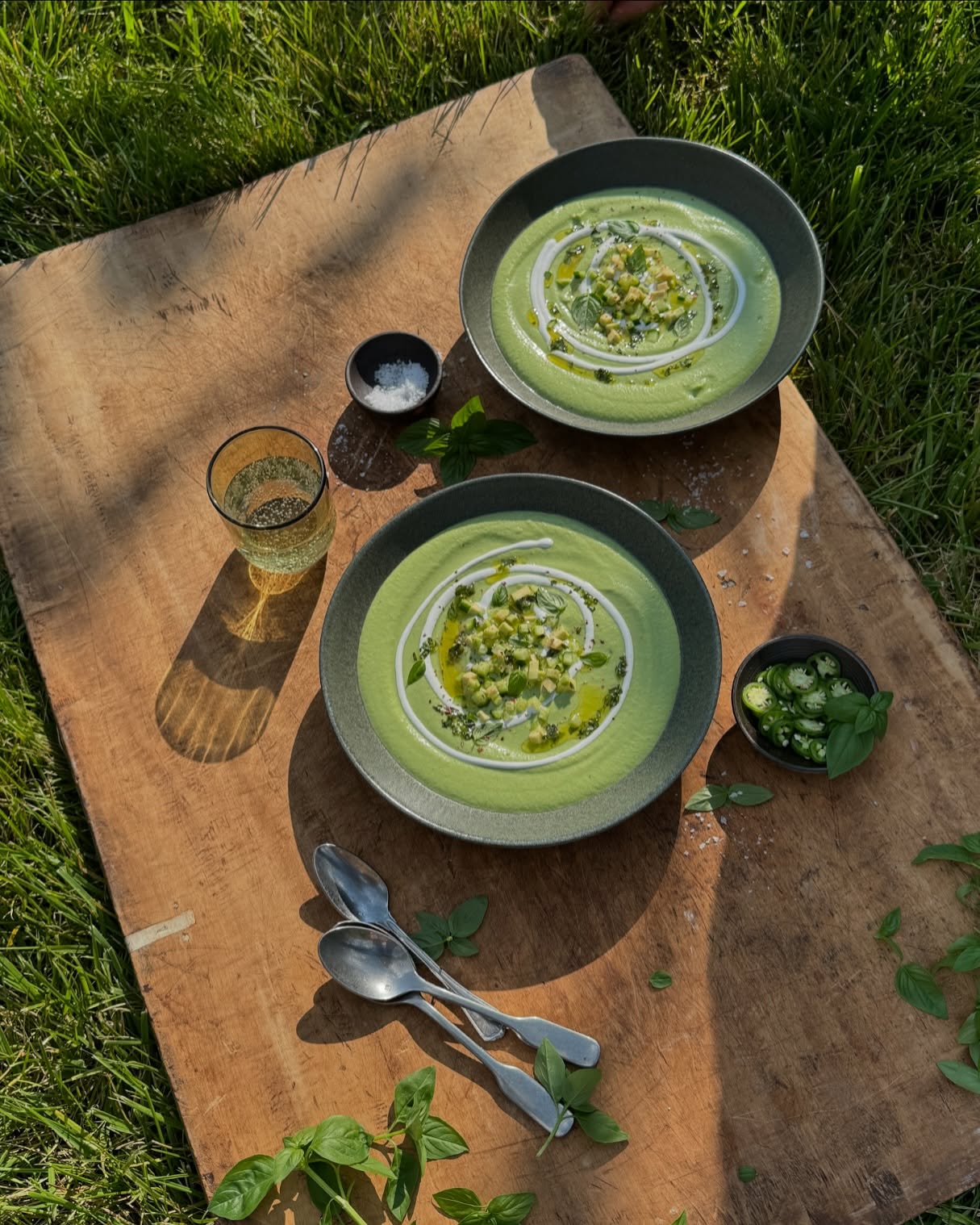 Chilled Cucumber Avocado Gazpacho