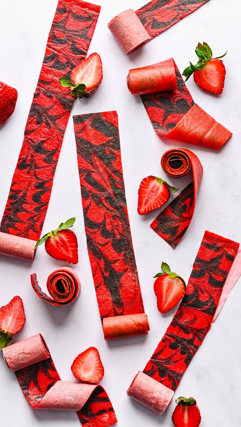 Tie-Dye Strawberry Fruit Leather