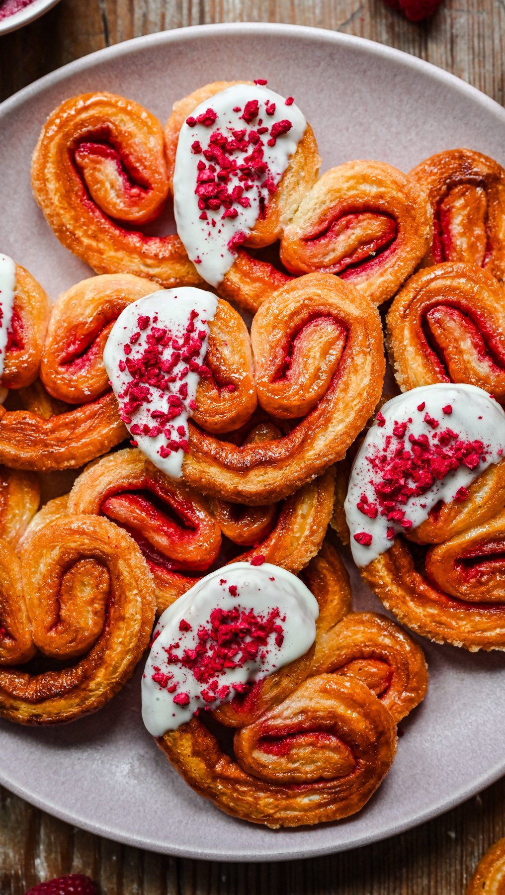 Easy Raspberry Palmiers Cookies
