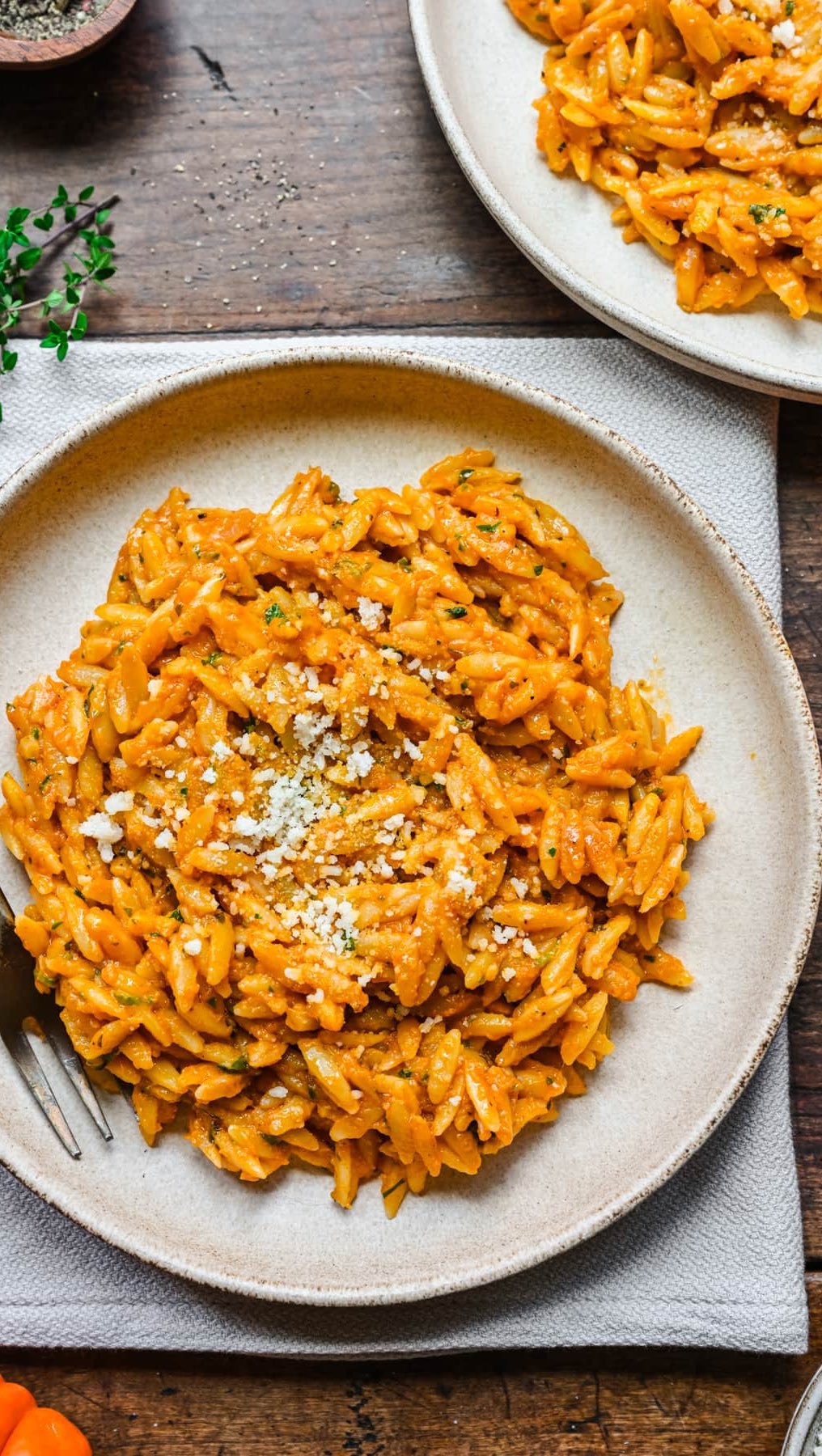 Creamy One Pot Pumpkin Orzo