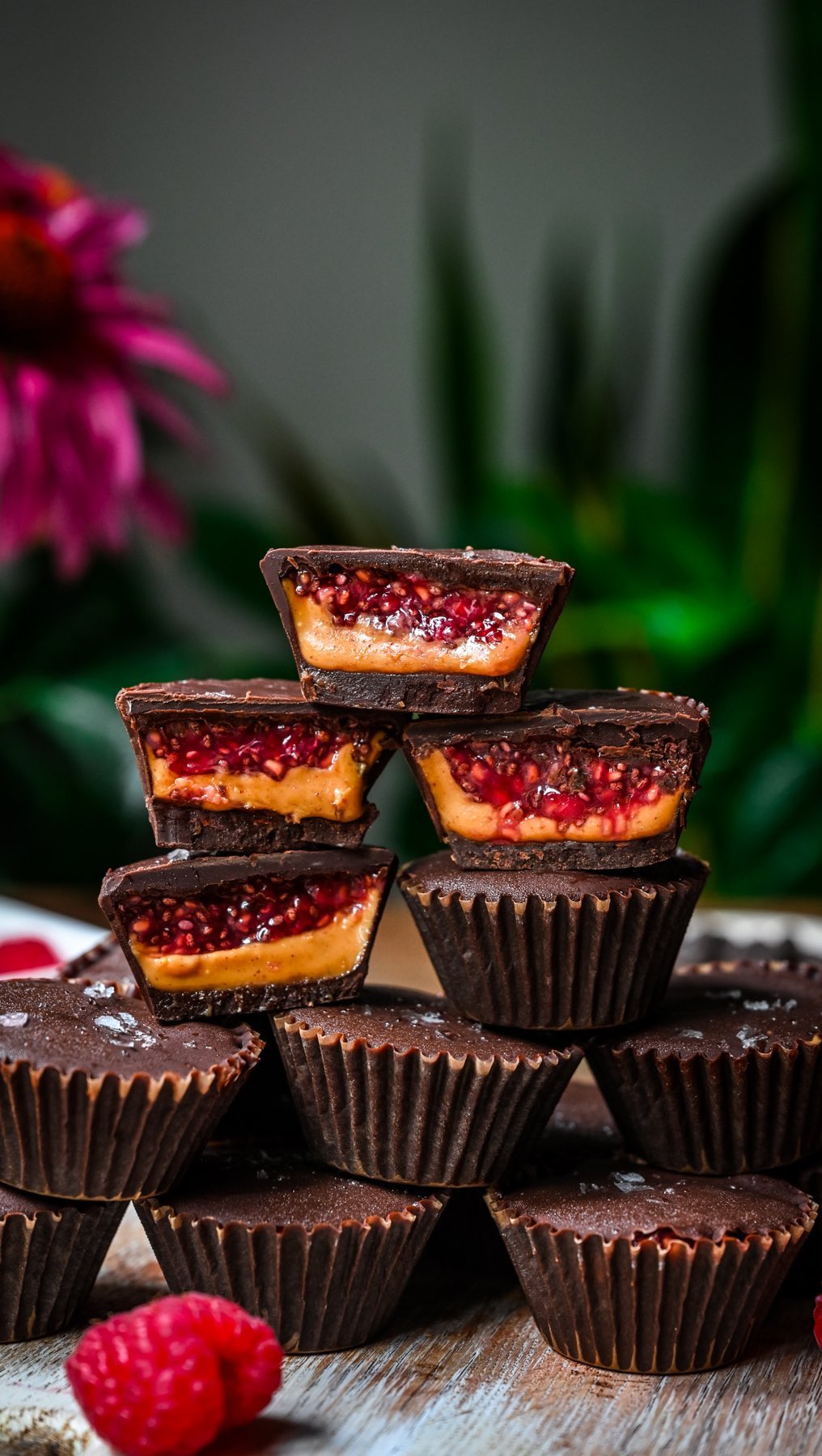 Peanut Butter and Jelly Chocolate Cups