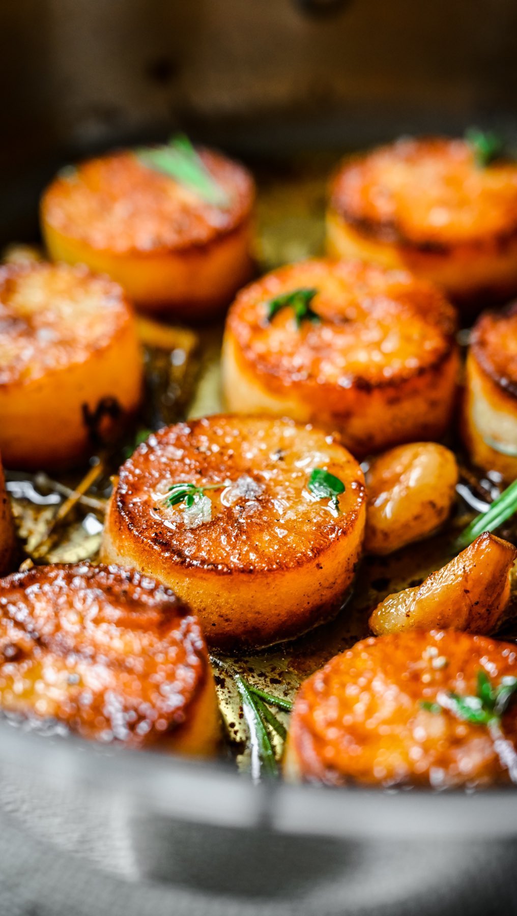Fondant Potatoes with Garlic and Herbs