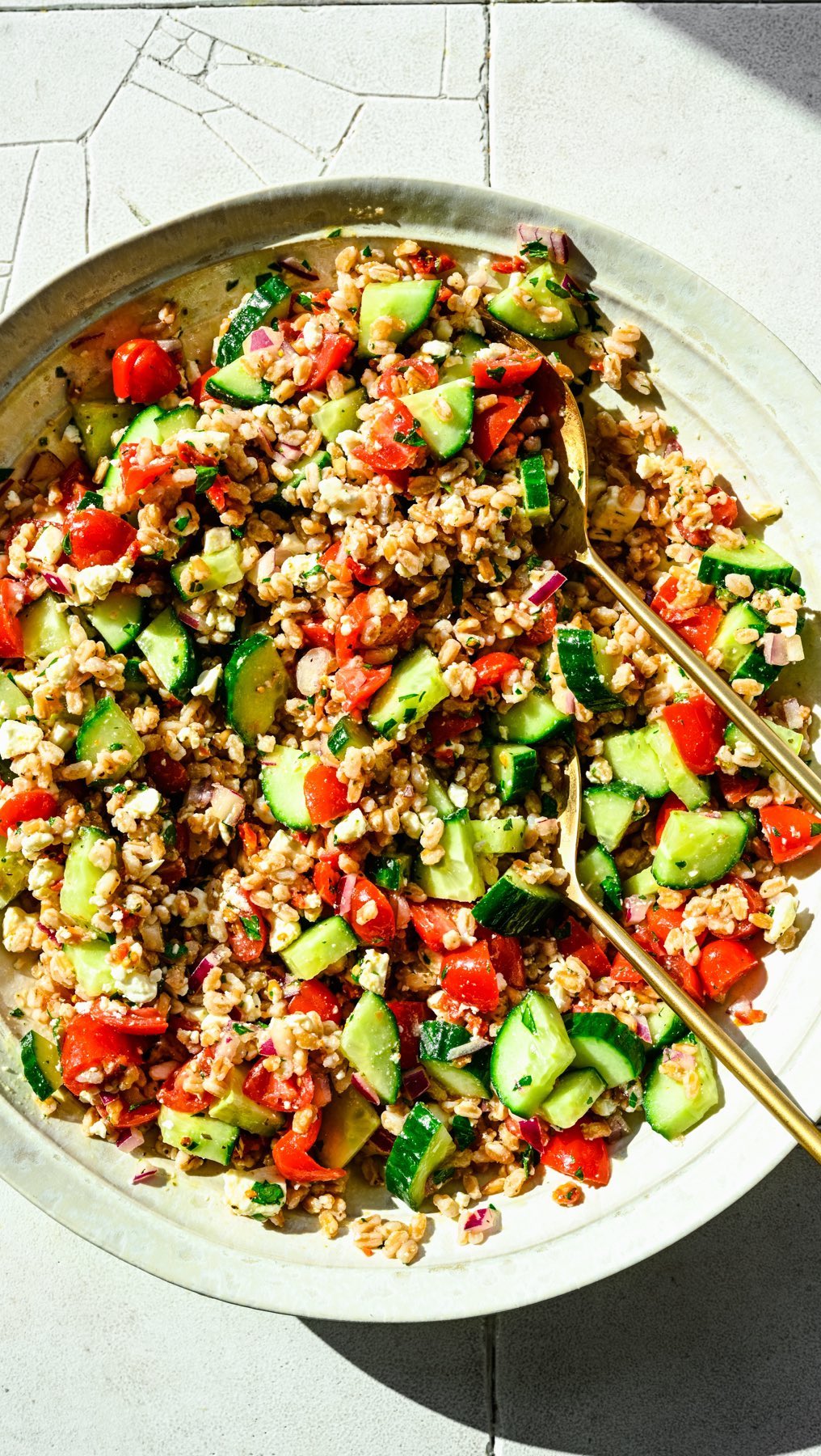 Easy Mediterranean Farro Salad