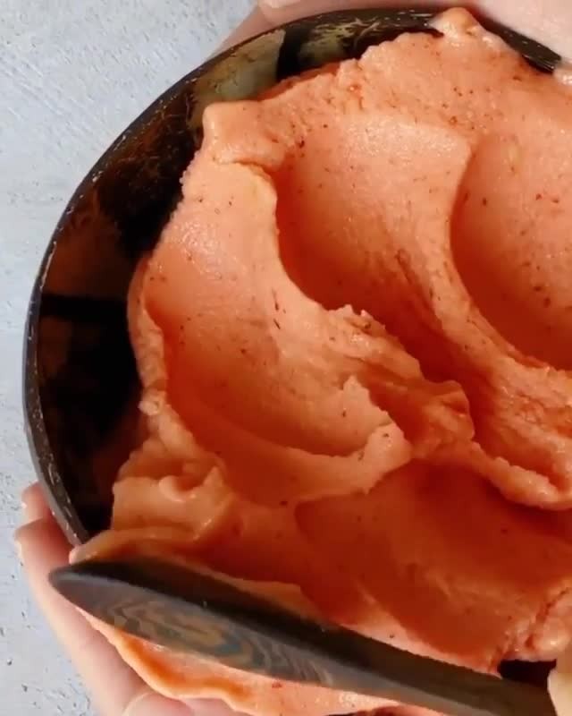 Delicious Mango Strawberry Sherbet Smoothie Bowl