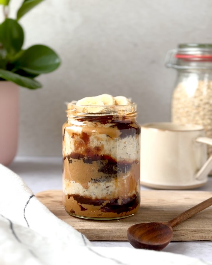 Peanut Butter and Jelly Overnight Oats