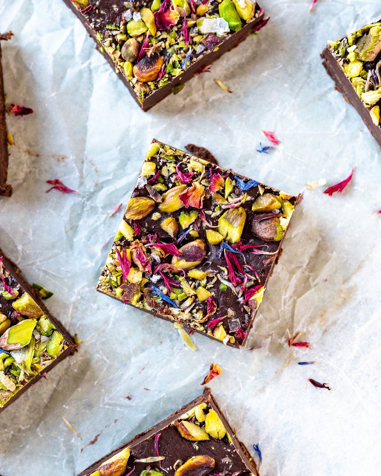 Vegan Chocolate Fudge with Pistachios