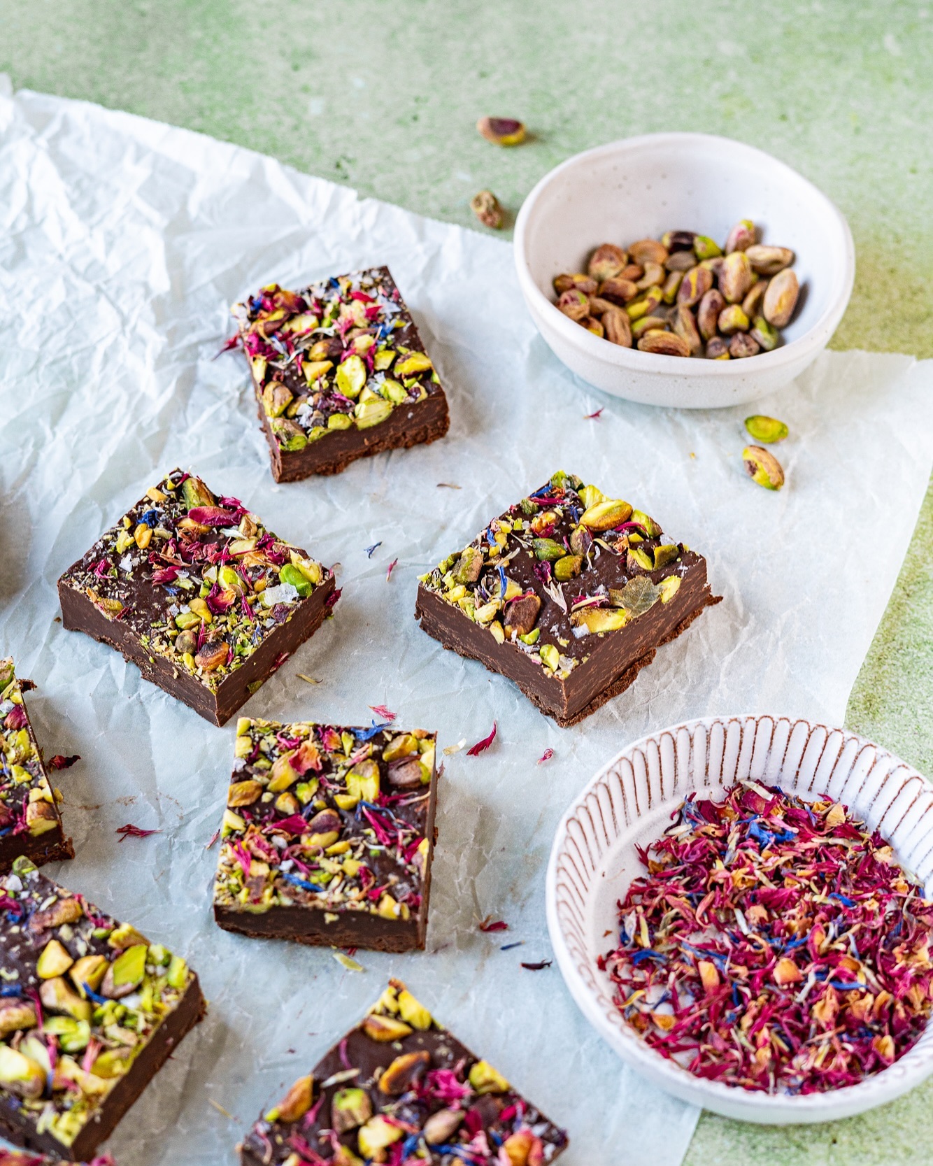 Vegan Chocolate Fudge with Pistachios