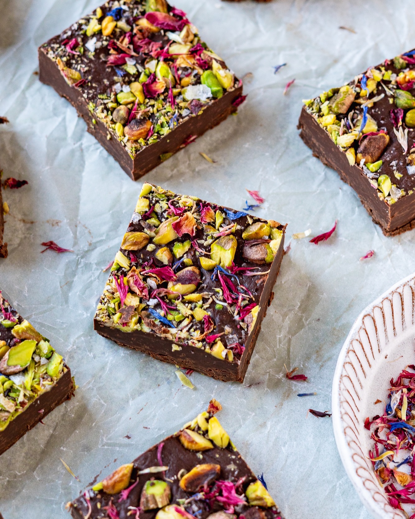 Vegan Chocolate Fudge with Pistachios