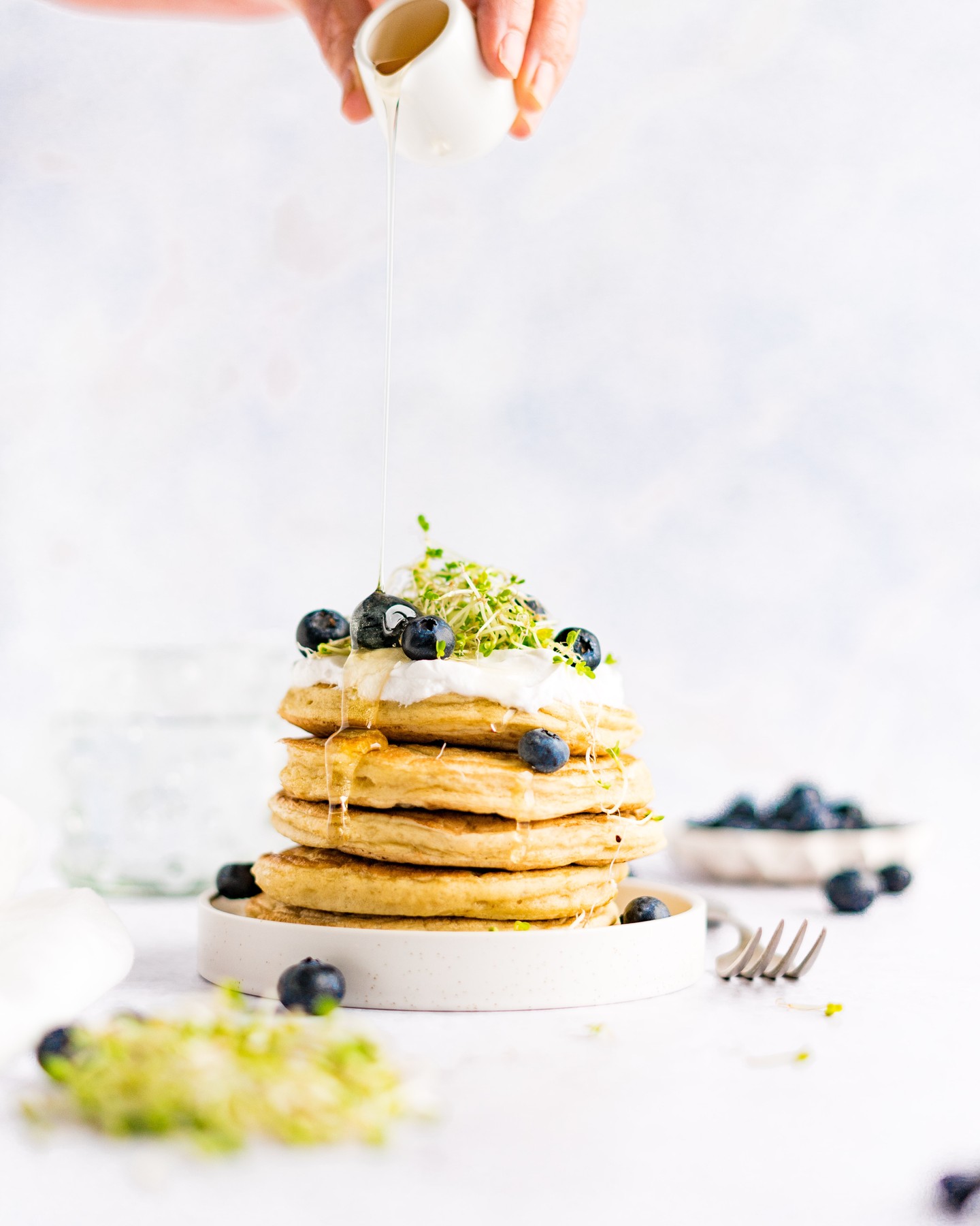Homemade Fluffy Vegan Pancakes