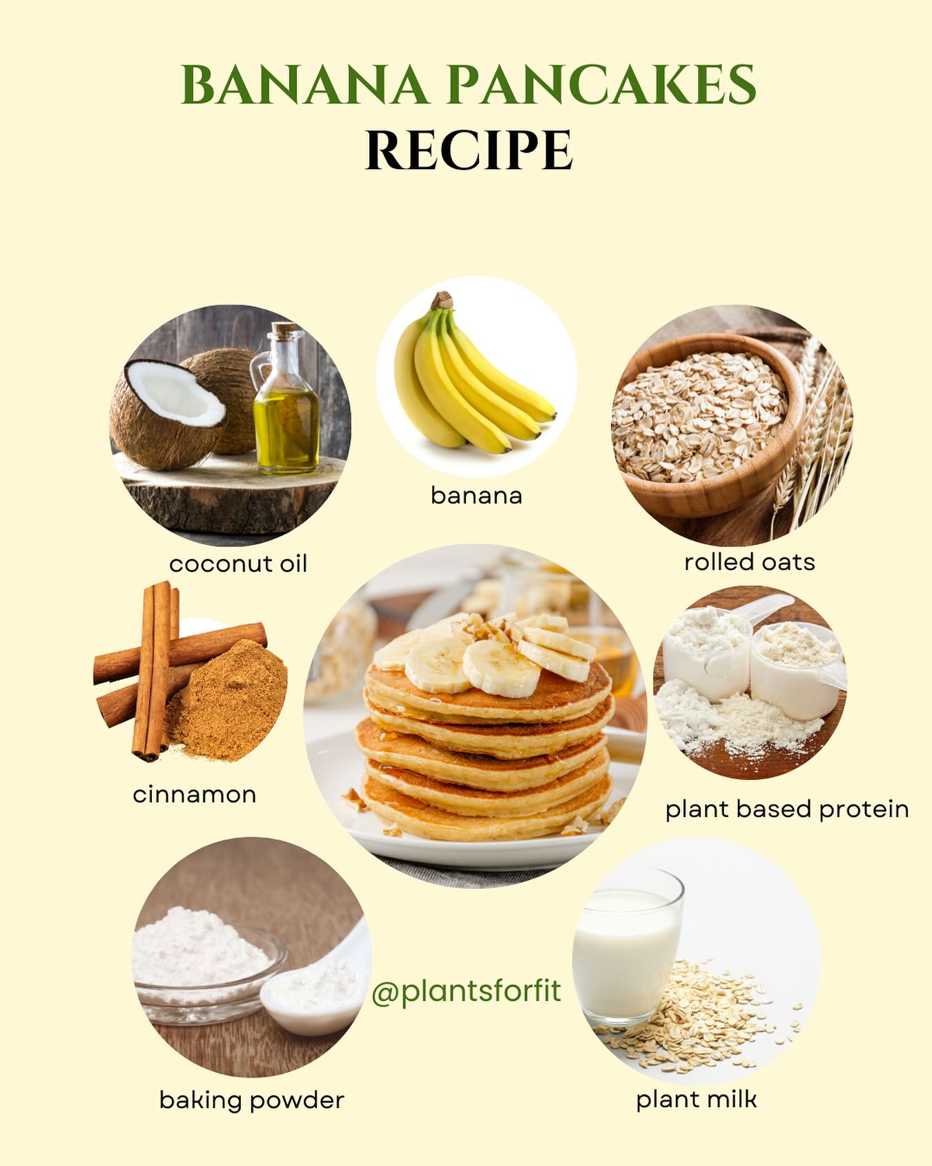 Easy Vegan Banana Oat Pancakes