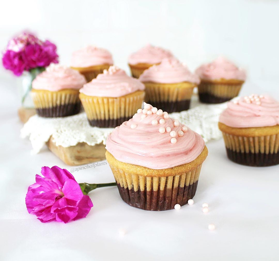 Vegan Neapolitan Cupcakes